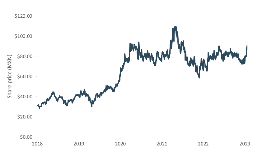 Grupo Mexico share price